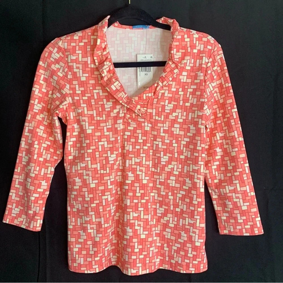 NWT J. McLaughlin Durham Catalina Cloth Top in Pink Geometric Print, size XS - Picture 10 of 10